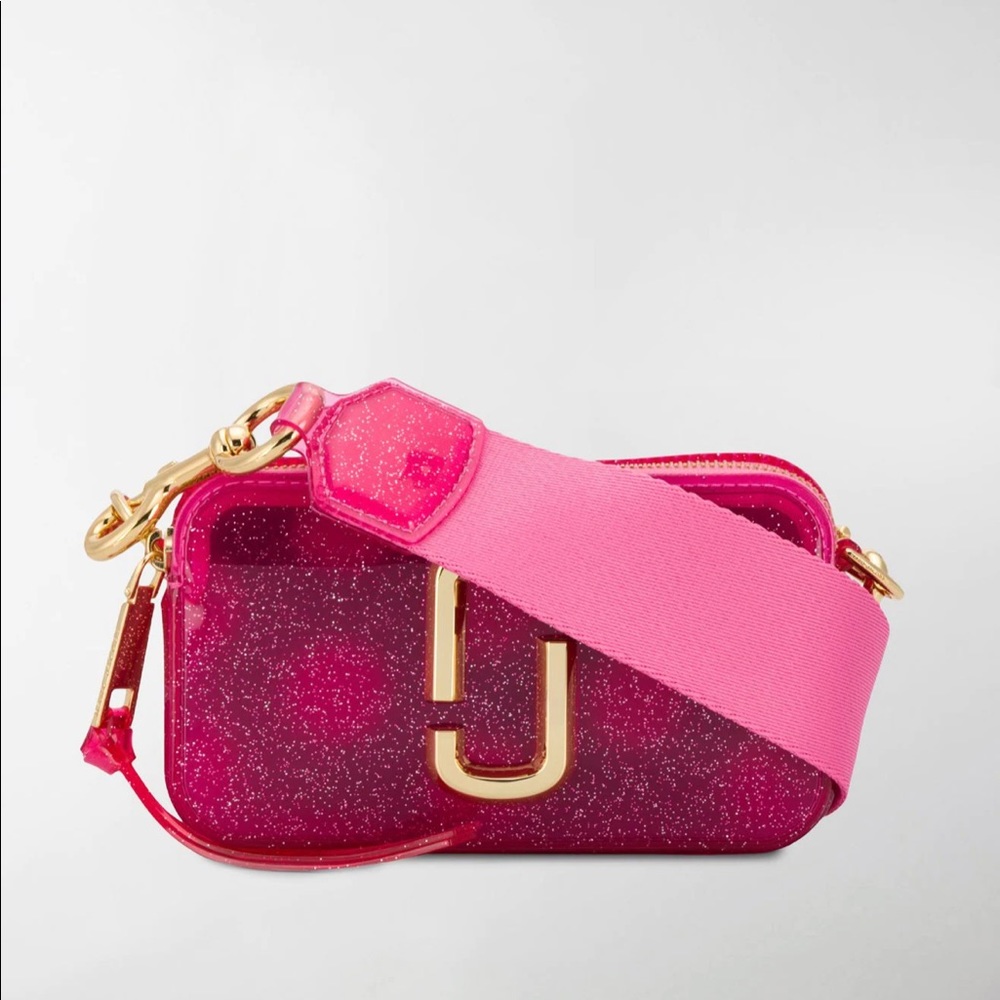 Marc Jacobs Pink Jelly Snapshot camera crossbody bag